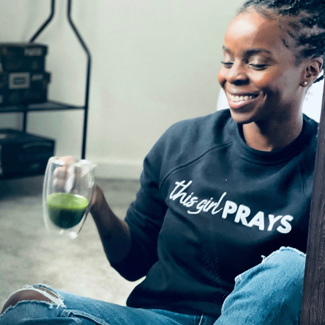 "This Girl Prays" Luxe Raglan Sweatshirt